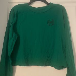 Pink brand green varsity top